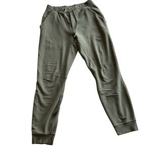 Lululemon City Sweat Joggers Mens Medium Olive Green Tapered Fit Drawstring